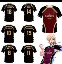 Maillot Football Blue Lock Futsal Isagi Reo T-shirt Manche Courte Taille Adulte 