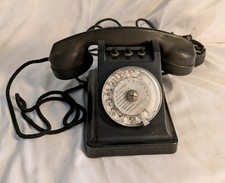 Téléphone PTT SNCT Vintage Bakélite Noir, Modèle U 43 ARC 75 - 93 , à Restaurer 
