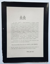 ORLIE SAINT INNOCENT Scey Brun FAIRE PART Ozenay AUTUN Buyer Mimeure 1894