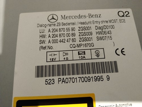 A2048705590 autoradio