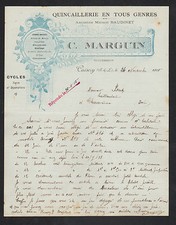 CUISERY (71) QUINCAILLERIE OUTILLAGE "BAUDINET / C. MARGUIN Succ" en 1915