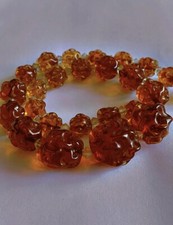 Ancien collier ambre sculpté