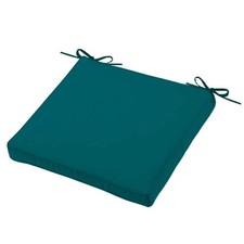 Coussin de chaise HAWAI couleur pétrole 40 x 40 x 5 cm Déhoussable Extérieur Imp