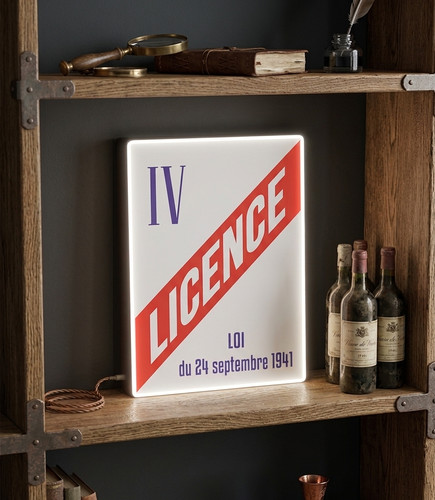 Enseigne licence lumineuse - enseigne,