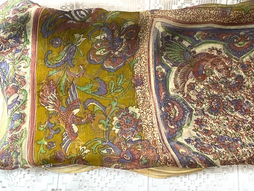 Grand foulard viscose ocre - grand,