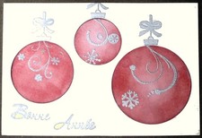 CARTE de voeux dorée " trio