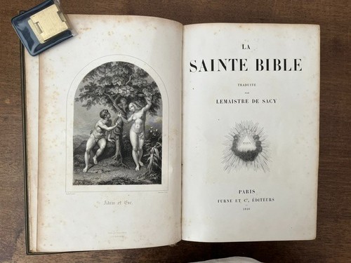 Ancienne bible la sainte - ancienne, :