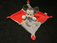 Doudou plat Mickey gris rouge Hello star Disney baby Nicotoy  Etat neuf