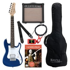 Pack Guitare Electrique Junior 3/4 Bleu pour Enfant Amplificateur Housse Sangle