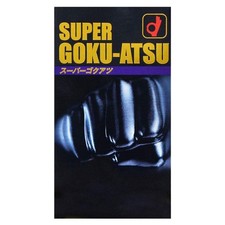Okamoto Super Goku-Atsu Black Lubrifiés Latex Épais Fort Condoms Japon Boîte 10