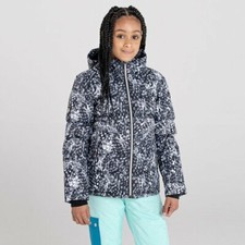 Dare2b Verdict jkt noir/blanc leopard, veste de ski imperméable pour fille