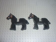 2 x Cheval LEGO CHATEAU Minifig HORSE 4493c01 / 6080 6769 6762 6761 6055 8777