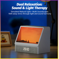 Réveil Lumineux Simulateur d’Aube Bluetooth –LED-Sons Naturels & White Noise