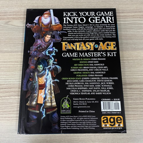 Fantasy age jeu master - age, kit
