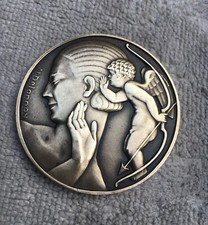 Médaille Bronze Art Déco Cupidon Signée M. Dalannoy