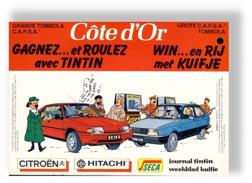 Tintin herge feuillet pub - tintin,