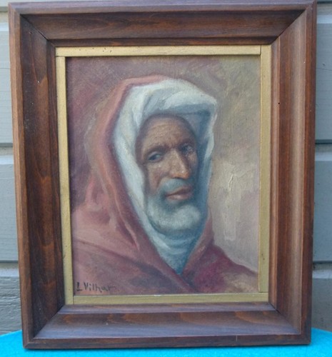 Tableau ancien huile portrait - huile,