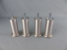 Lot de 4 pieds à visser pour mobilier armoire canapé fauteuil en aluminium 