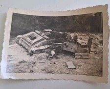 Photo Char Detruit Allemand Char Francais ? B1 Bis ? A Identifier