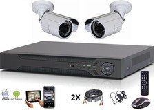 Kit vidéo surveillance AHD 1080P + enregistreur 4 voies + 2 caméras étanches