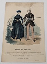 Gravure rehaussée chasse 