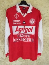 Maillot STADE DE REIMS vintage LE COQ SPORTIF football shirt manches longues M