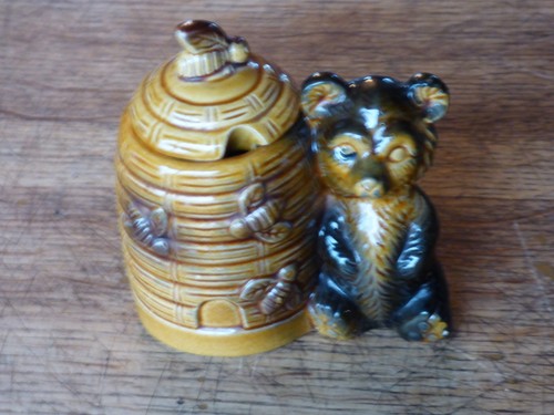 Pot miel vintage ruche - pot,