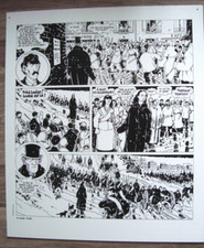 Panneau d'exposition / d'après Tardi  "Le Cri du Peuple"  ( 77 x 90 cm )