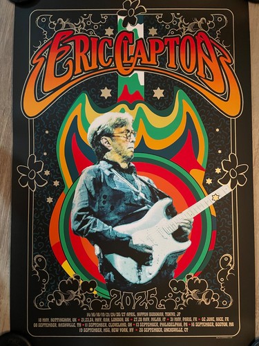 éric clapton poster tour 2025 - poster,