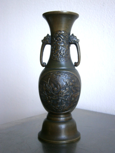 Petit vase bronze - petit, patiné