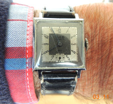 montre  ART DECO  GAB  BESANCON  FONCTIONNE NON REVISE BRACELET CUIR