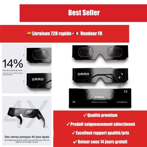 Lunettes éclipse solaire orro - lunettes,