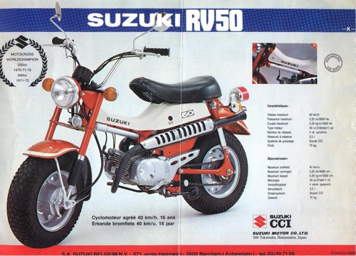 Manuel atelier suzuki - d'atelier, rv50