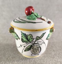 POT A CRÈME CRÉMIER CERAMIQUE FAIENCE CREIL ET MONTEREAU SERVICE " LÉGUMES" 5/5