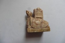 Figurine tortue ciselée d'Asie Chine Vietnam en pierre dure ou marbre saponite