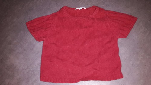 Pull rouge manches courtes - rouge,