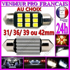 AMPOULE NAVETTE LAMPE A LED SMD C5W ANTI ERREUR FEU XENON 31 36 39 42MM BLANCHE