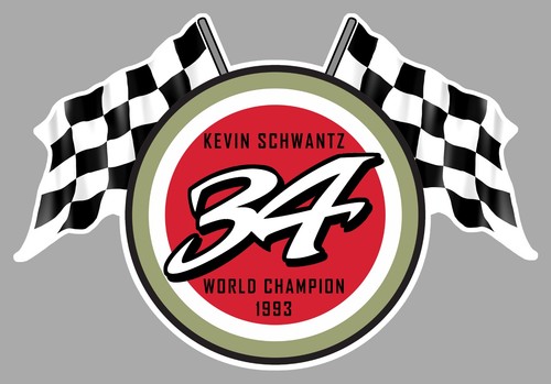 Sticker kevin schwantz drapeau - sticker,