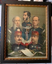 TABLEAU CHROMOLITHOGRAPHIE "LES CONQUERANTS DU TONKIN"