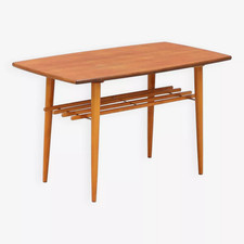 Table basse vintage teck de 91x56 cm double plateau 1960 danemark