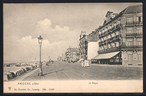 Cpa knocke mer la digue - la,