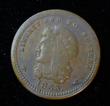 1863 Guerre Civile Token "