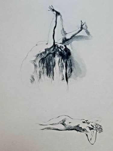 Femme nue allongee - nue,