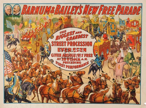 Cirque barnum bailey chevaux - cirque,