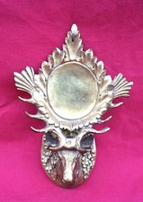 French Gilt Bronze Deer Stag Watch Holder Hunting Signed