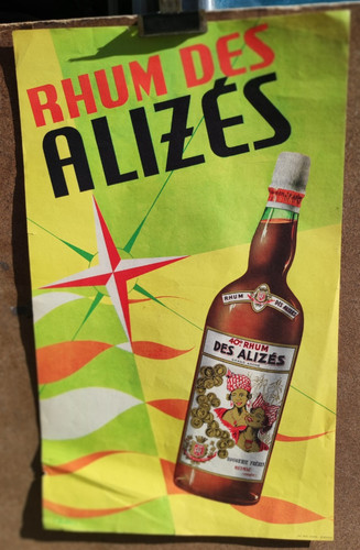 Affiche originale 1950 rhum - originale,