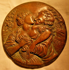 Médaillon en bronze, scène