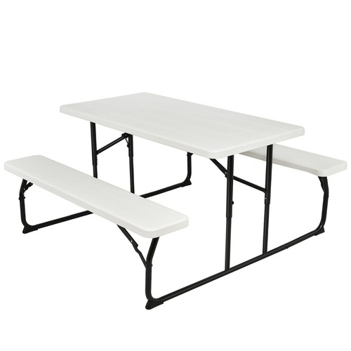 Table jardin avec bancs - table,