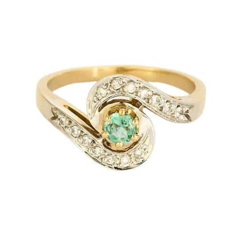 Bague jaune gris - or, et