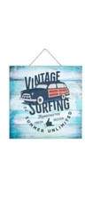 Plaque bois déco surf, déco